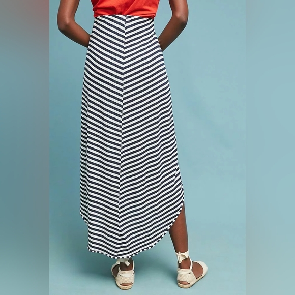 Anthropologie Splendid x Margherita Isola Linen Wrap Striped Summer Skirt SzL - Picture 10 of 11